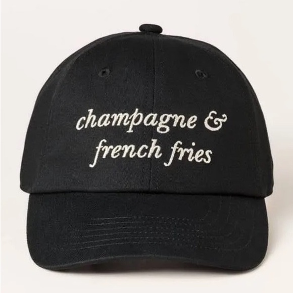 Kate Spade New York Women’s Champagne & French Fries Baseball Hat - Picture 1 of 3